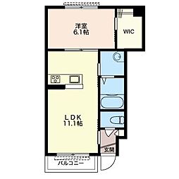 クラヴィーア所沢 1LDKの間取図画像
