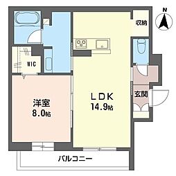 セターレ 1LDKの間取図画像