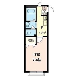 ファインズ 1Kの間取図画像