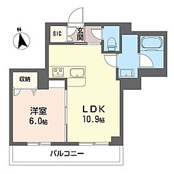グレイス東海神 1LDKの間取図画像