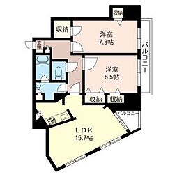 イリップス船堀 2LDKの間取図画像