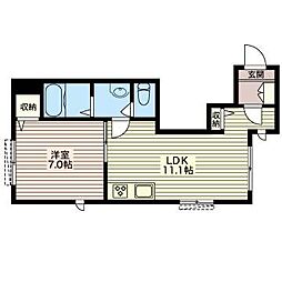 LUCE 1LDKの間取図画像