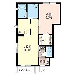 ファミール西新小岩 1LDKの間取図画像