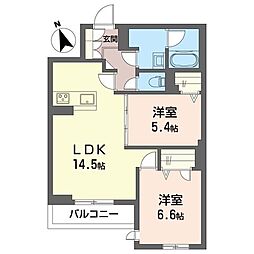ユートピア橋本 2LDKの間取図画像