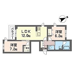 ブレス幕張本郷 2LDKの間取図画像