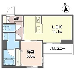 プローデ 1LDKの間取図画像