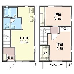 フレグランス青山 2LDKの間取図画像