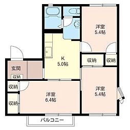 ハイツ吉田 3Kの間取図画像