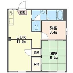ファミールメゾンK 2LDKの間取図画像