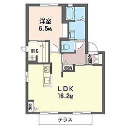 クレスト2 1LDKの間取図画像