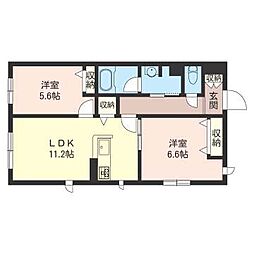 零 2LDKの間取図画像