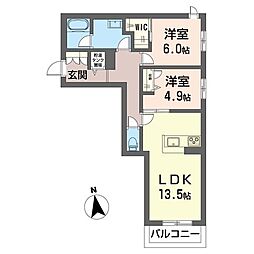 間取図画像 2LDK