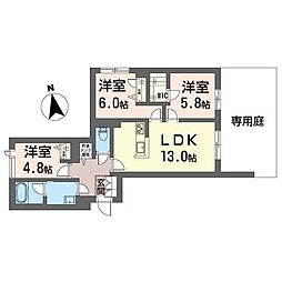 カルム 3LDKの間取図画像