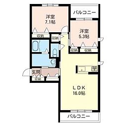 EMINENCE 2LDKの間取図画像