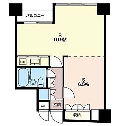 グランドメゾン本郷三丁目 4階ワンルームの間取り