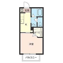 シャーメゾンTAKA 1Kの間取図画像