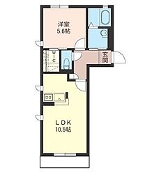 ＫＡＲＡＳＵ　I 1階1LDKの間取り