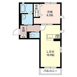 サンライズ 1LDKの間取図画像
