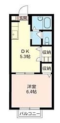 マーメゾン 1DKの間取図画像
