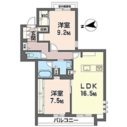 アルコバレーノ 2LDKの間取図画像