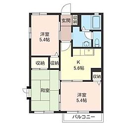 リバーマウンテン 3Kの間取図画像