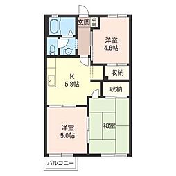 グリーンフィールド 3Kの間取図画像