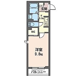 ルーチェ 1Kの間取図画像