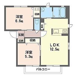 間取図画像 2LDK
