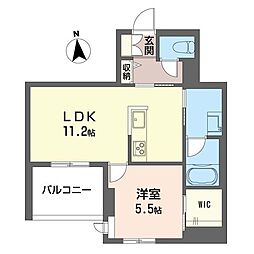 仮)南流山シャーメゾン 1LDKの間取図画像