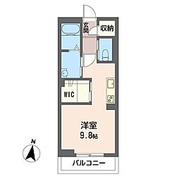 エスポワール ワンルームの間取図画像