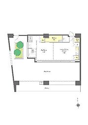 プライムメゾン早稲田通り 1LDKの間取図画像