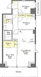 プライムメゾン江古田の杜イースト 2SLDKの間取図画像