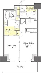 プライムメゾン江古田の杜イースト 1LDKの間取図画像