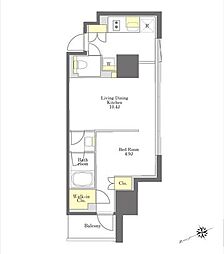 プライムメゾン大塚 1LDKの間取図画像