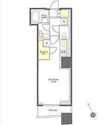 プライムメゾン大塚 ワンルームの間取図画像