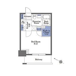 PRIMEMAISON神保町 1Kの間取図画像