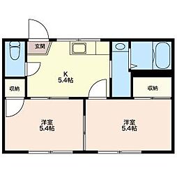 メゾンド高田馬場 2Kの間取図画像