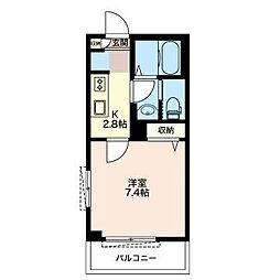 Sumino 1Kの間取図画像