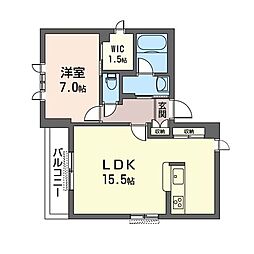 FORENASC 1LDKの間取図画像