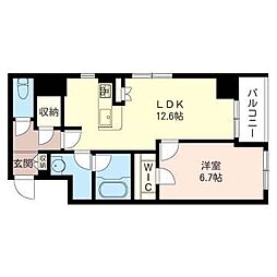 マストライフ中野坂上ANNEX 1LDKの間取図画像