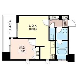 マストライフ中野坂上ANNEX 1LDKの間取図画像
