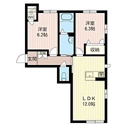 BrillanteVita 2LDKの間取図画像