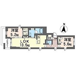 カーサレジオ　赤羽 4階2LDKの間取り