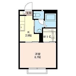 フィオーレ赤羽台 1Kの間取図画像