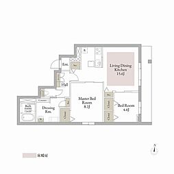 トレイユ 2LDKの間取図画像