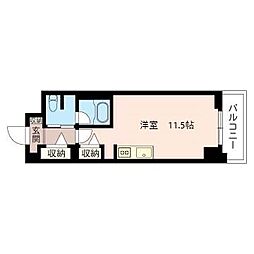 マストライフ南品川 00303 3階ワンルームの間取り