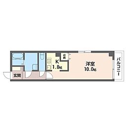 浜松町三電舎ビル 1Kの間取図画像
