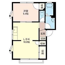 メゾンドール東深沢 1LDKの間取図画像