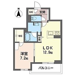 ガーデン鵠 1LDKの間取図画像