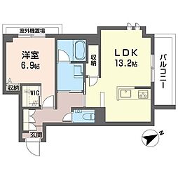 ベルカント 1LDKの間取図画像